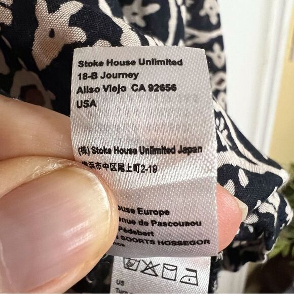 Women’s Amuse Society‎ Vneck Patterned Blouse 100% Viscose Size XS - Picture 10 of 12